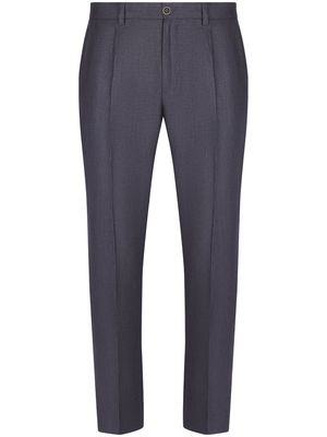 Dolce & Gabbana slim-cut linen trousers - Black
