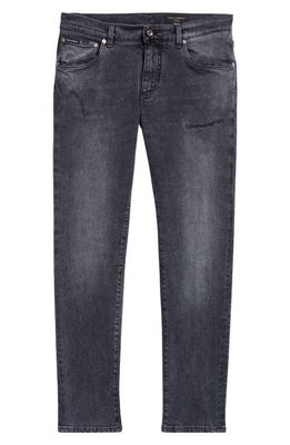 Dolce & Gabbana Slim Fit Distressed Jeans in Dark Grey