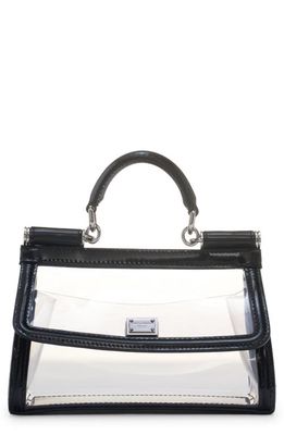Dolce & Gabbana Small Kim Sicily Clear Handbag in Transparent Black