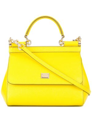 Dolce & Gabbana small Sicily leather top-handle bag - Yellow