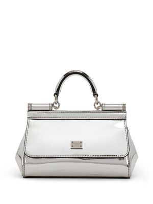 Dolce & Gabbana small Sicily leather tote bag - Silver