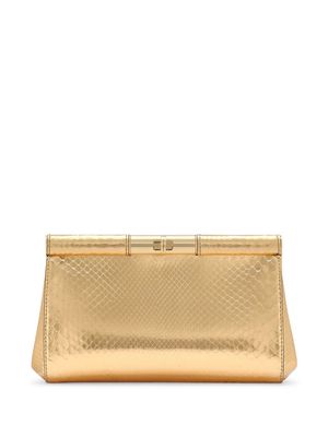 Dolce & Gabbana snakeskin-effect clutch bag - Gold