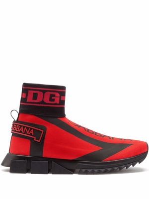 Dolce & Gabbana Sorrento high-top sock trainers - Red