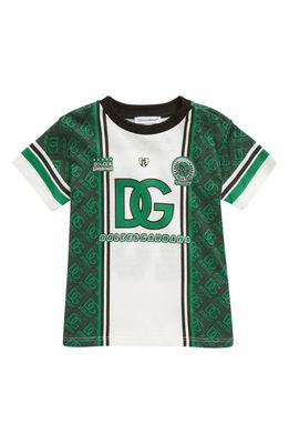 Dolce & Gabbana Sport Logo Graphic T-Shirt in Green Multi