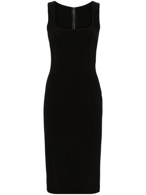 Dolce & Gabbana square-neck sleeveless midi dress - Black