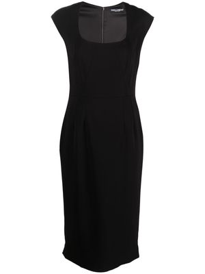 Dolce & Gabbana square-neck tailored midi dress - Black