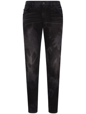 Dolce & Gabbana straight-leg cotton jeans - Black