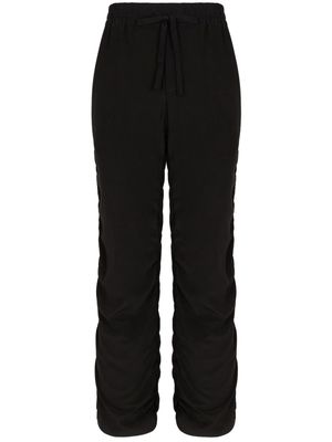 Dolce & Gabbana straight-leg silk track pants - Black