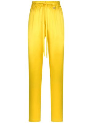 Dolce & Gabbana straight-leg silk trousers - Yellow