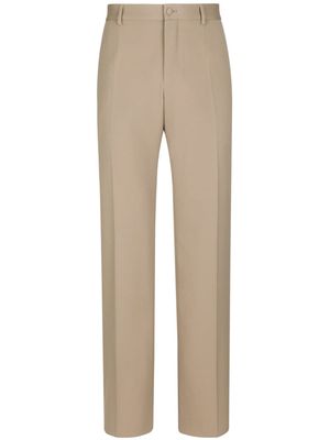 Dolce & Gabbana straight-leg wool trousers - Neutrals