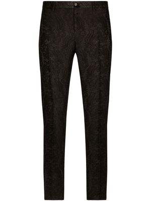 Dolce & Gabbana stretch jacquard trousers - Black