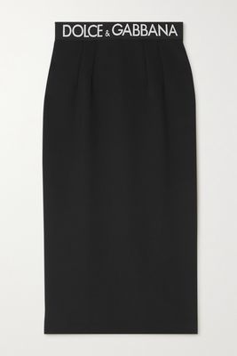 Dolce & Gabbana - Stretch-jersey Midi Skirt - Black