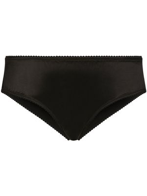 Dolce & Gabbana stretch-silk mid-rise briefs - Black