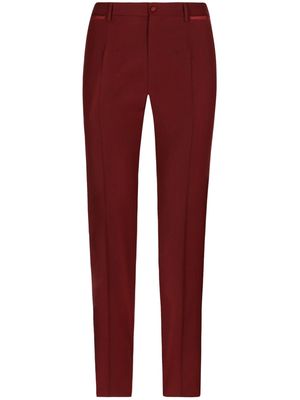 Dolce & Gabbana stretch-wool tuxedo trousers - Red