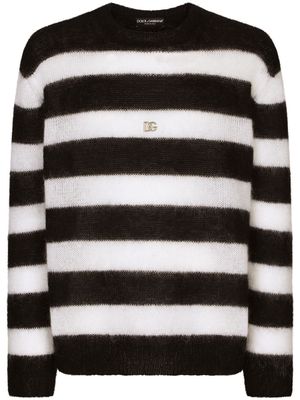 Dolce & Gabbana stripe-print jumper - Black