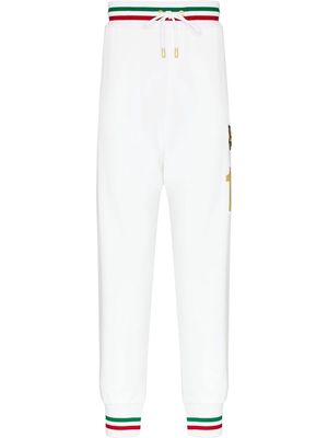 Dolce & Gabbana stripe-trim track pants - White
