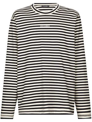 Dolce & Gabbana striped cotton T-shirt - Black