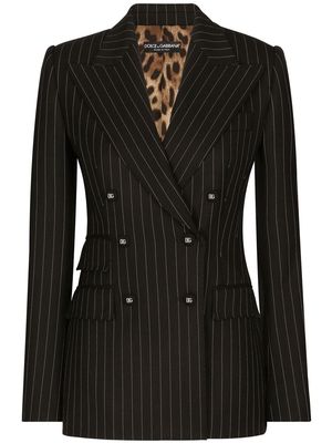 Dolce & Gabbana striped double-breasted blazer - Black