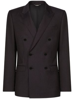 Dolce & Gabbana striped double-breasted two-piece suit - Black