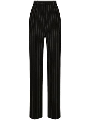 Dolce & Gabbana striped high-waisted trousers - Black
