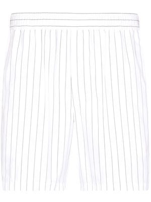 Dolce & Gabbana striped poplin bermuda shorts - White