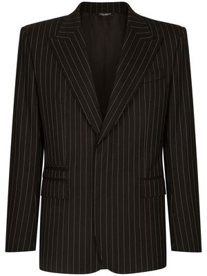 Dolce & Gabbana striped single-breasted blazer - Black