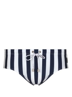 Dolce & Gabbana striped swimming trunks - Blue