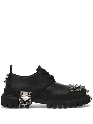 Dolce & Gabbana stud-detail Derby shoes - Black