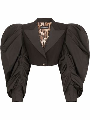 Dolce & Gabbana taffeta cropped jacket - Black