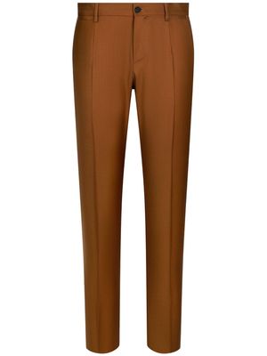Dolce & Gabbana tailored-cut virgin wool trousers - Brown