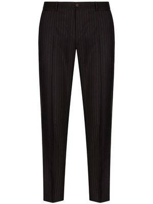 Dolce & Gabbana tailored pinstripe trousers - Black
