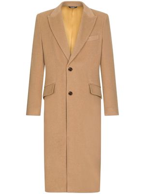 Dolce & Gabbana tailored single-breasted coat - Neutrals
