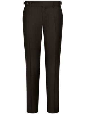 Dolce & Gabbana tapered-leg pinstripe-pattern trousers - Black