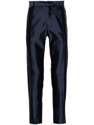 Dolce & Gabbana tapered-leg silk trousers - Blue