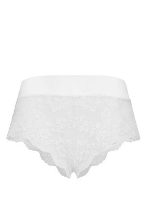 Dolce & Gabbana thick waistband lace brief - White