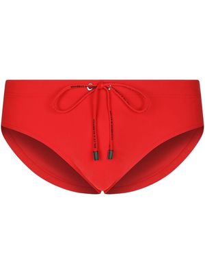 Dolce & Gabbana tie-waist swim trunks - Red