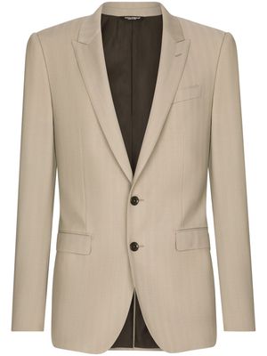 Dolce & Gabbana tonal-striped two-piece suit - Brown
