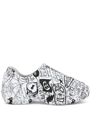 Dolce & Gabbana Toy graffiti-print low-top sneakers - White