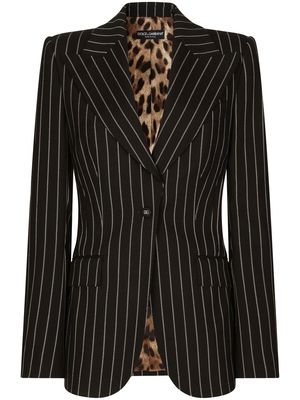 Dolce & Gabbana Turlington pinstripe single-breasted blazer - Black