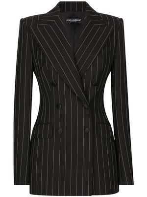 Dolce & Gabbana Turlington pinstriped double-breasted blazer - Black
