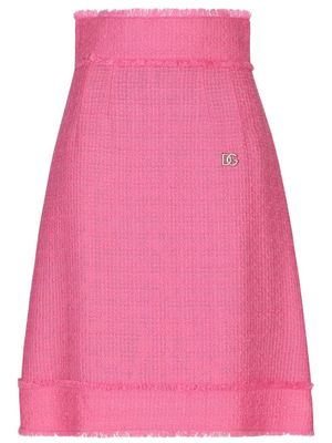 Dolce & Gabbana tweed midi skirt - Pink