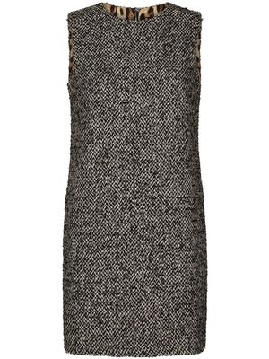 Dolce & Gabbana tweed sleeveless shift dress - Grey