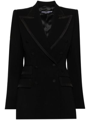 Dolce & Gabbana twill double-breasted blazer - Black