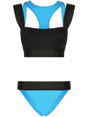 Dolce & Gabbana two-tone bikini set - Black