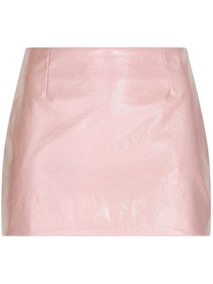 Dolce & Gabbana varnish-effect mini skirt - Pink