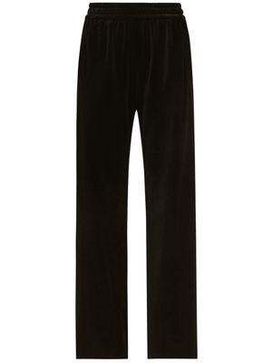 Dolce & Gabbana velvet elasticated trousers - Black