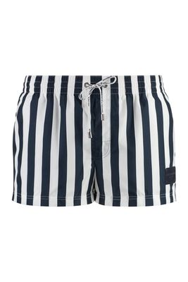 Dolce & Gabbana Vertical-stripe Printed Swim Shorts