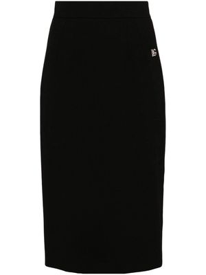 Dolce & Gabbana virgin wool pencil midi skirt - Black