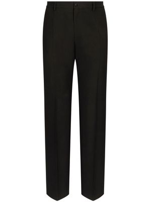 Dolce & Gabbana virgin-wool straight-leg trousers - Black