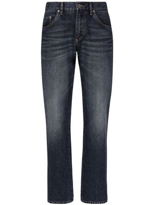 Dolce & Gabbana whiskering effect straight-legged jeans - Blue